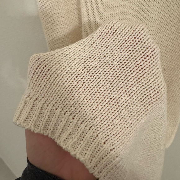 Mango Long Knit/Crochet Style Cream Dress - Picture 4 of 5